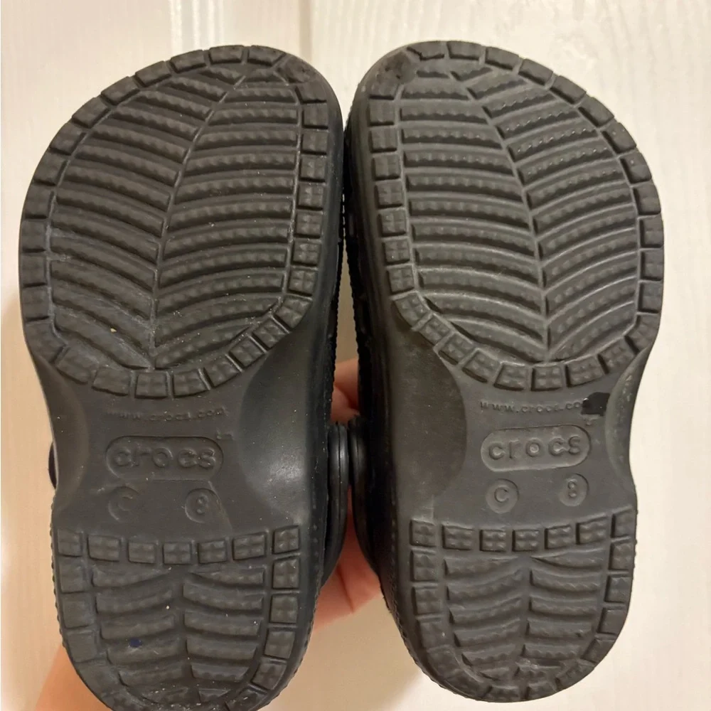 Kids Black Slip-On Clog Shoe